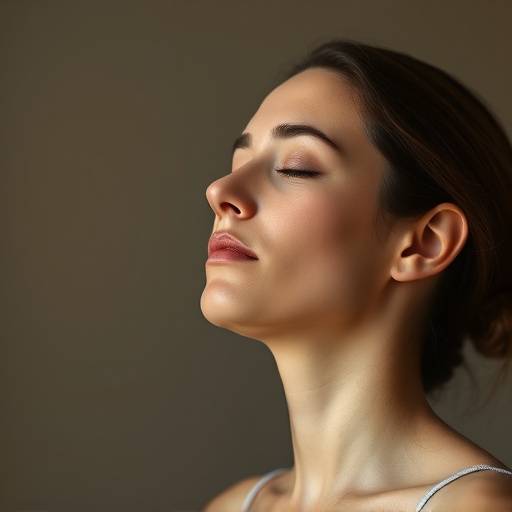 Person practicing deep breathing exercise